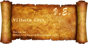 Vilheim Edit névjegykártya